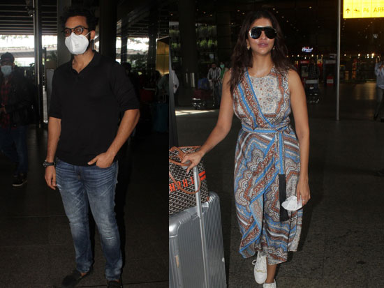 Vaishnav and Lakshmi Manchu Spotted At Mumbai airport